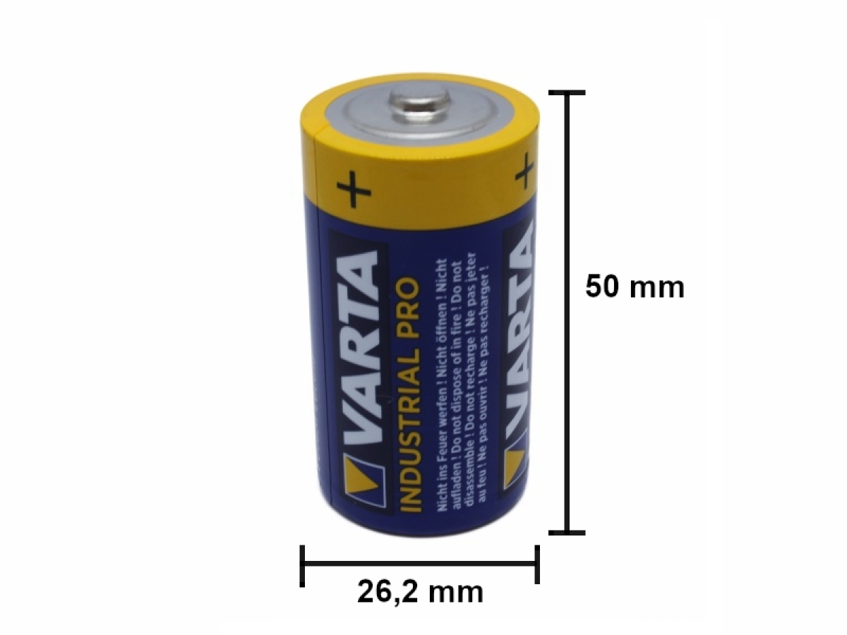 LR14 Baby AlMn Batterie Varta Industrial Pro 1,5 Volt 7800 mAh Ni-MH